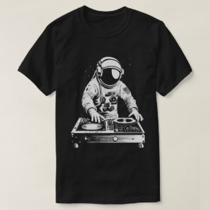 Techno Astronaut DJ Disco Electronic EDM Music T-shirt