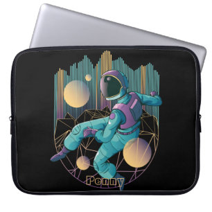 Techno Astronaut Illustration Laptop Sleeve