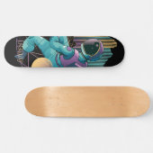 Techno Astronaut Illustration Persoonlijk Skateboard (Horizontaal)
