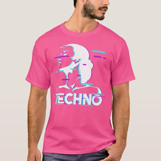 Techno Bass Electro Dance Music Raver T-shirt (Voorkant)
