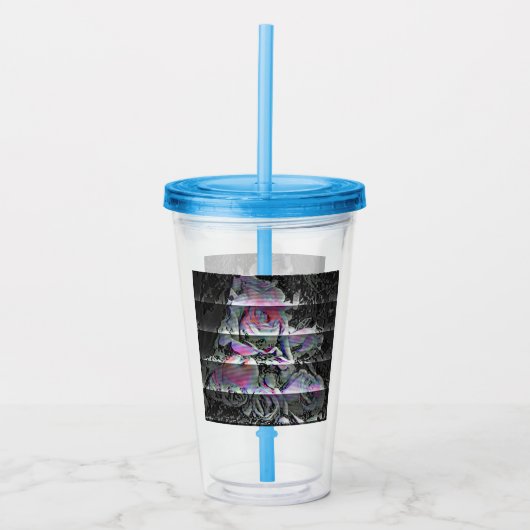 Techno Boeket  Acryl Drinkbeker (Voorkant)