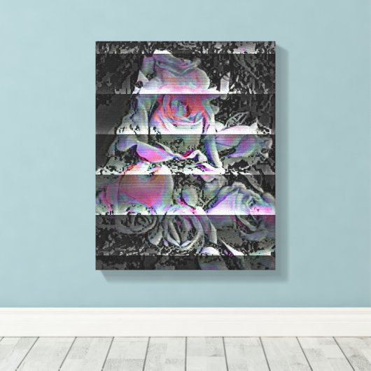 Techno Boeket  Canvas Afdruk (Insitu (Houten vloer))