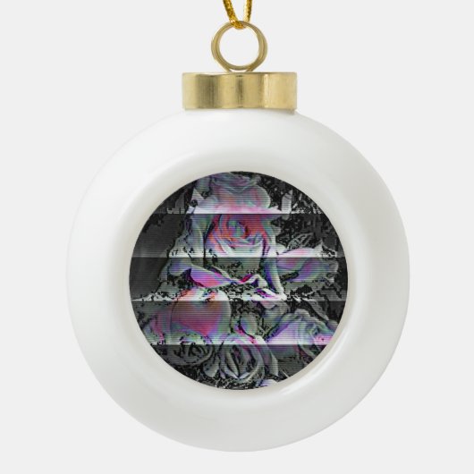 Techno Boeket   Keramische Bal Ornament (Voorkant)
