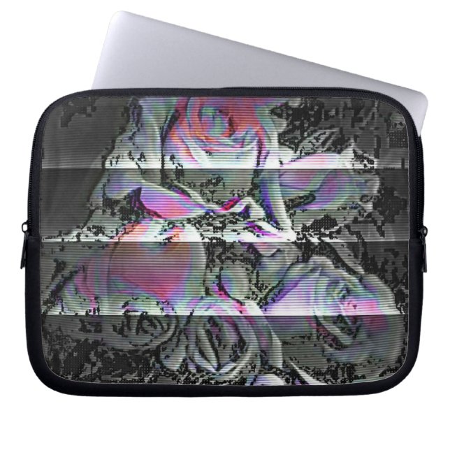 Techno Boeket  Laptophoes Laptop Sleeve (Voorkant)