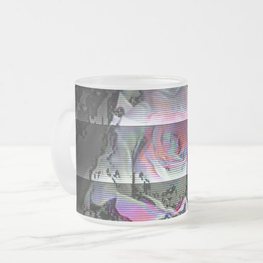 Techno Boeket Matglas Koffiemok (Voorkant links)