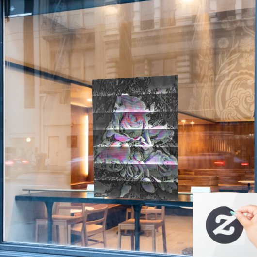 Techno Boeket Raam Sticker (Cafe Raam)