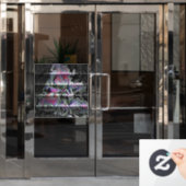 Techno Boeket Raam Sticker (Kantoordeur)