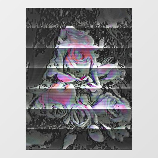 Techno Boeket Raam Sticker (Vel)