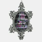 Techno Boeket Tin Sneeuwvlok Ornament (Links)