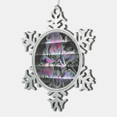 Techno Boeket Tin Sneeuwvlok Ornament (Rechts)