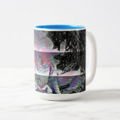 Techno Boeket Tweekleurige Koffiemok (Voorkant rechts)