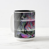 Techno Boeket Tweekleurige Koffiemok (Voorkant links)