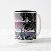 Techno Boeket Tweekleurige Koffiemok (Voorkant rechts)