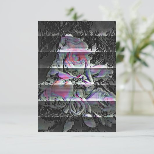 Techno Bouquet Bedankkaart (Staand voorkant)