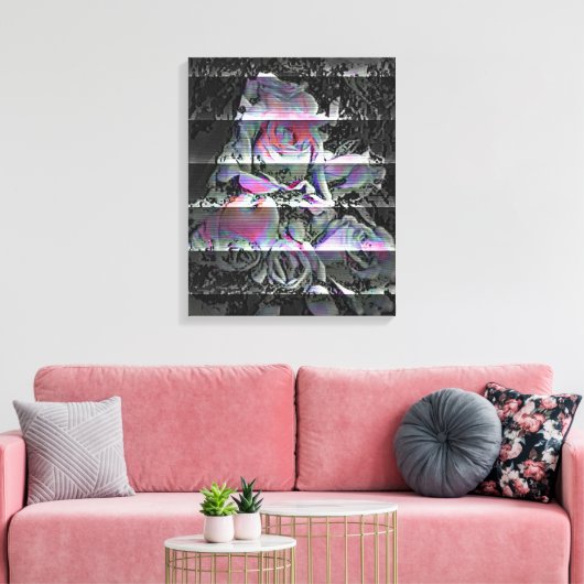 Techno Bouquet Canvas Print (Insitu (Woonkamer))