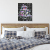Techno Bouquet Canvas Print (Insitu (Slaapkamer))