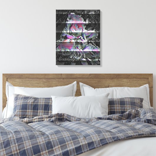 Techno Bouquet Canvas Print (Insitu (Slaapkamer))