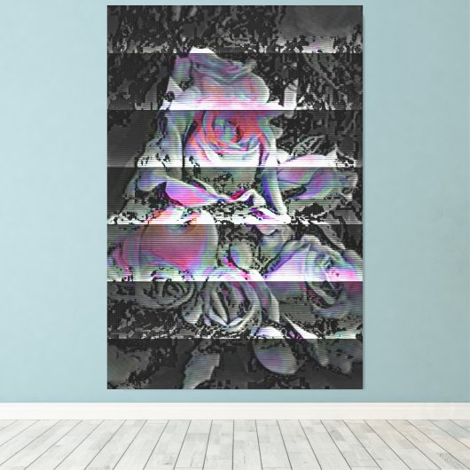 Techno Bouquet Canvas Print (Insitu (Houten vloer))