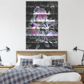 Techno Bouquet Canvas Print (Insitu (Slaapkamer))