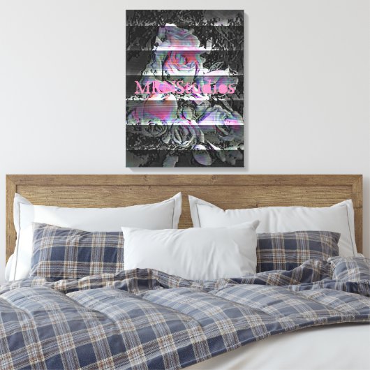 Techno Bouquet Canvas Print (Insitu (Slaapkamer))