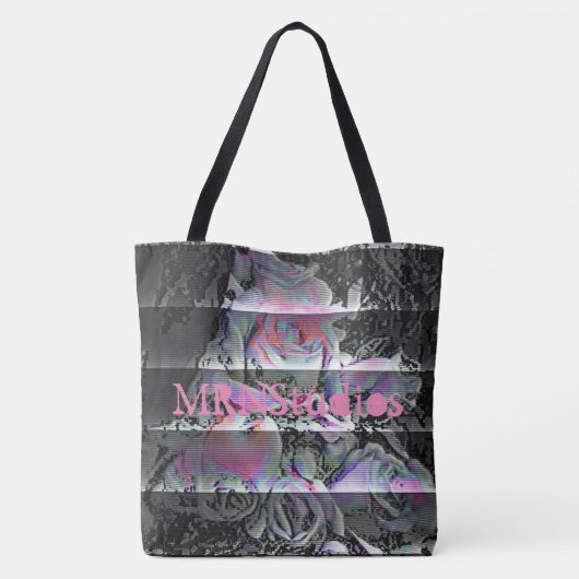 Techno Bouquet Canvas tas (Achterkant)