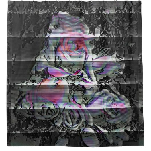 Techno Bouquet Douchegordijn (Voorkant)