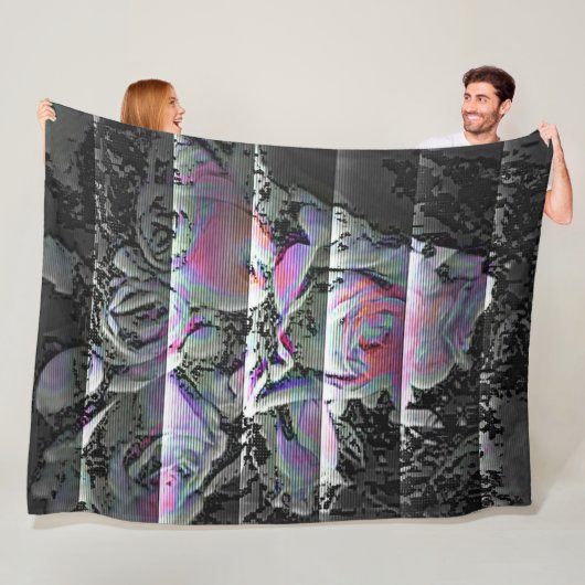 Techno Bouquet Fleece Blanket (In situ)