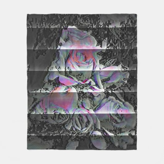 Techno Bouquet Fleece Deken (Voorkant)