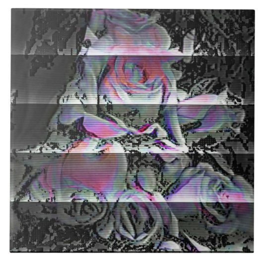 Techno Bouquet-keramische Tegel Tegeltje (Voorkant)