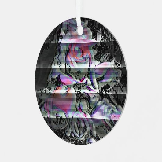 Techno Bouquet Metalen Ornament (Voorkant links)