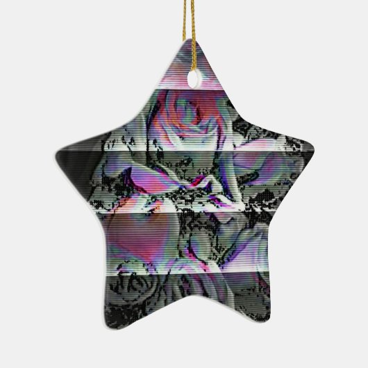 Techno Bouquet-Ornament Keramisch Ornament (Rechts)