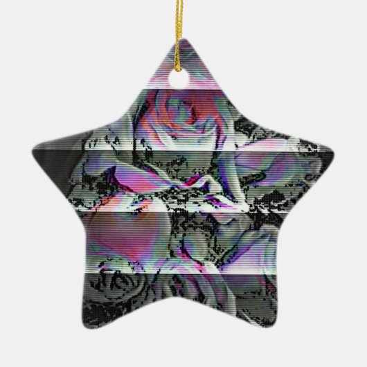 Techno Bouquet-Ornament Keramisch Ornament (Voorkant)