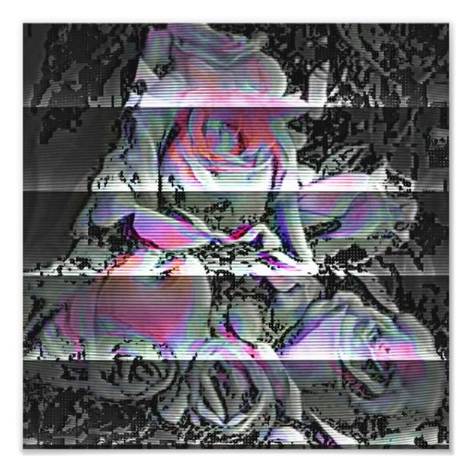 Techno Bouquet Photo Print Foto Afdruk (Voorkant)