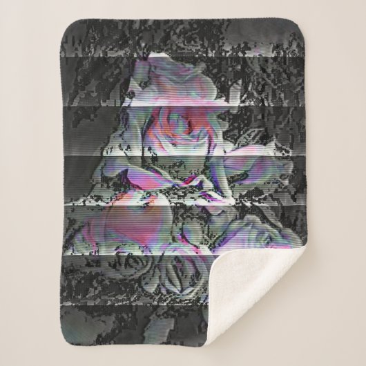 Techno Bouquet Sherpa Blanket Sherpa Deken (Voorkant)