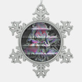 Techno Bouquet Tin Sneeuwvlok Ornament (Voorkant)