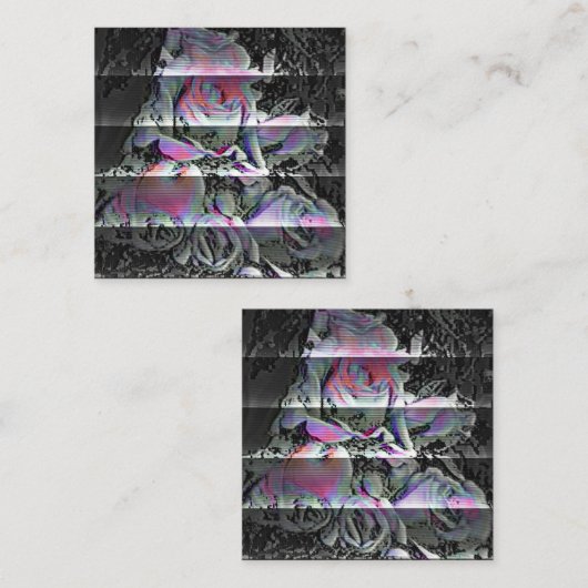 Techno Bouquet Vierkante Visitekaartje (Voorkant / Achterkant)