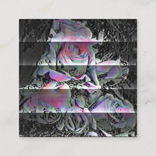 Techno Bouquet Vierkante Visitekaartje (Achterkant)