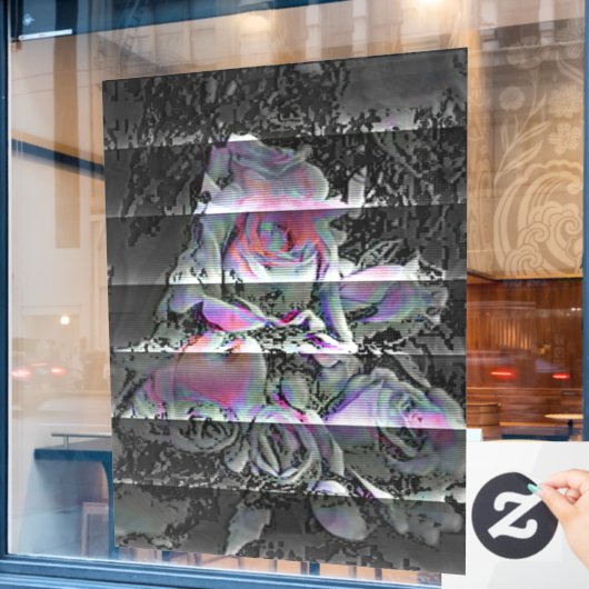 Techno Bouquet Window Cling Raamsticker (Cafe Raam)