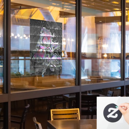 Techno Bouquet Window Cling Raamsticker (Restaurant Raam)