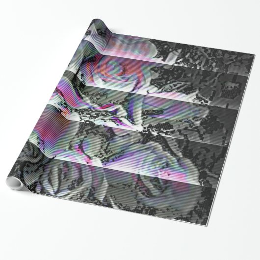Techno Bouquet Wrapping Paper Cadeaupapier (Uitgerold)