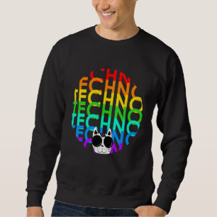 Techno Cat Dub Step Electro Muziek Synthesizer Trui