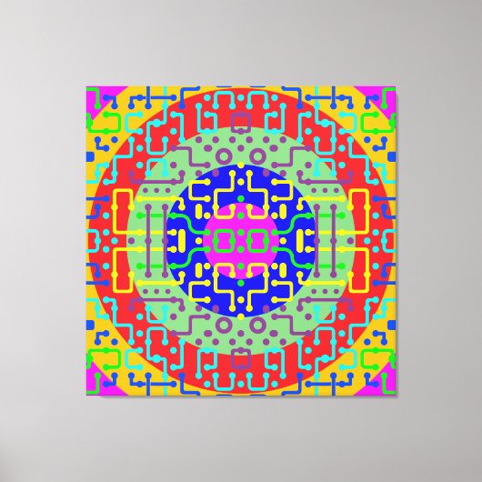 Techno Circus 2 Canvas Afdruk (Voorkant)