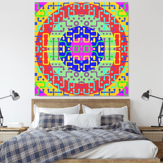 Techno Circus 2 Canvas Afdruk (Insitu (Slaapkamer))