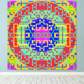 Techno Circus 2 Canvas Afdruk (Insitu (Houten vloer))