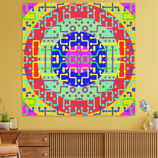 Techno Circus 2 Canvas Afdruk (Insitu (Woonkamer))