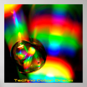 Techno Color Dream Poster