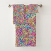 Techno Color  Fractal Kaleidoscope Bad Handdoek (Insitu)