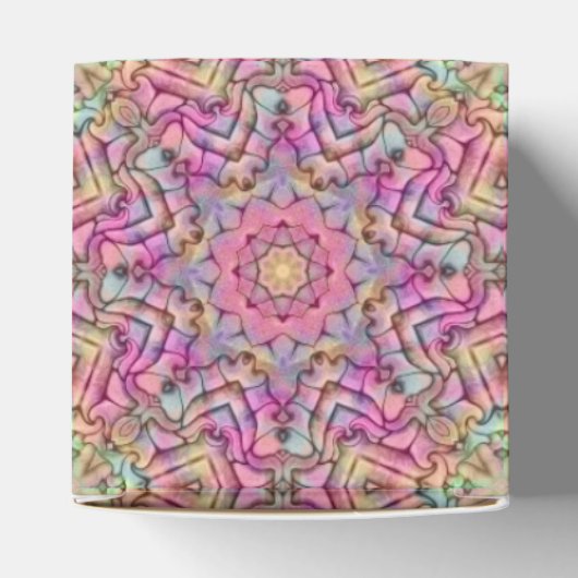 Techno Color Fractal Kaleidoscope Bedankdoosjes (Bovenkant)