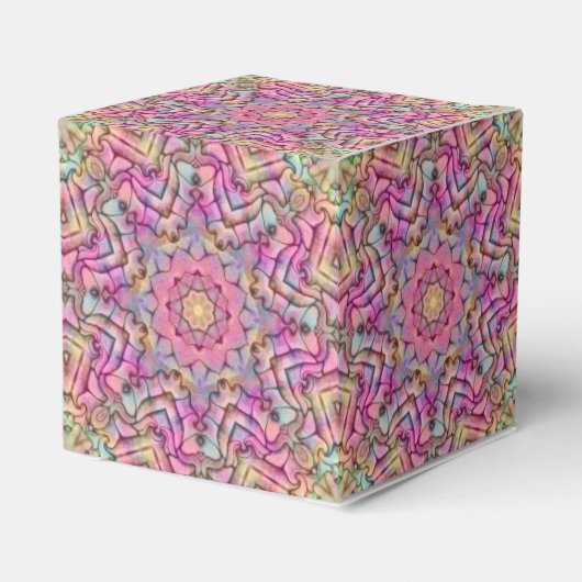 Techno Color  Fractal Kaleidoscope Bedankdoosjes (Achterkant)