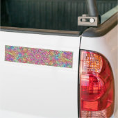 Techno Color Fractal Kaleidoscope Bumpersticker (Op Truck)